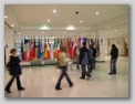 Flags inside EU headquarters