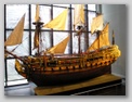 Boat model inside museum