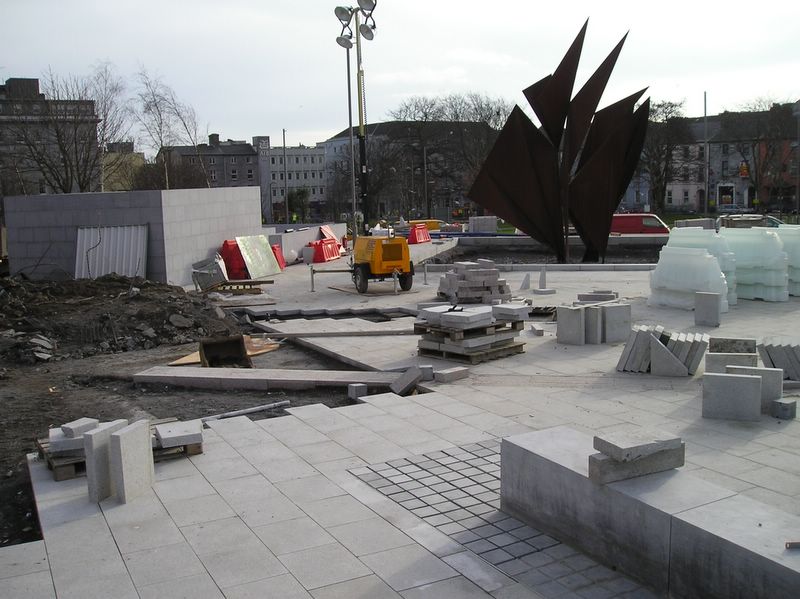 Eyre Square under construction (large)