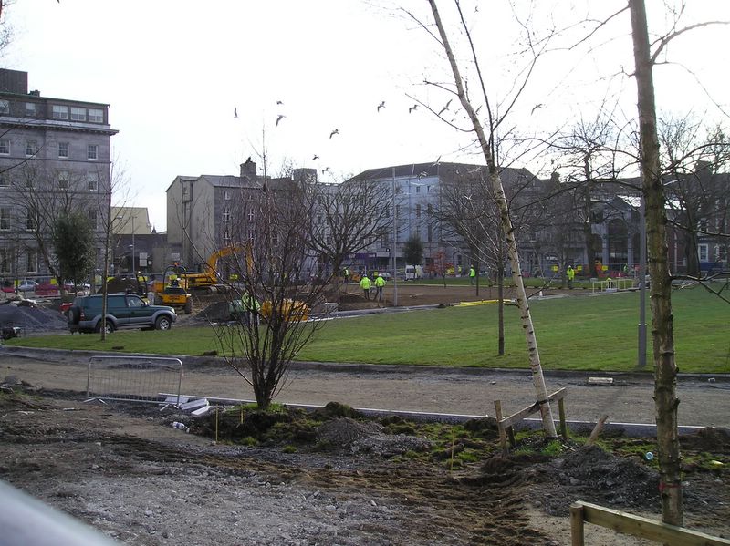 Eyre Square under construction (large)
