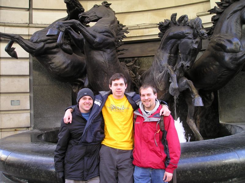 Blake, Kyle, and me by the horses (large)