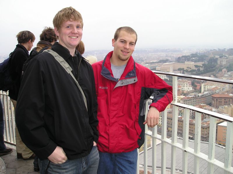 Tom and I on the dome of St. Peter's (large)