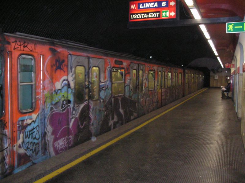 The graffiti-covered Roma Metro (large)