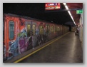 The graffiti-covered Roma Metro