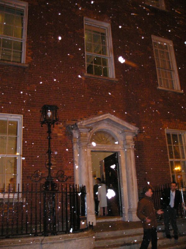 Snow in Dublin outside Merrion Hotel (large)
